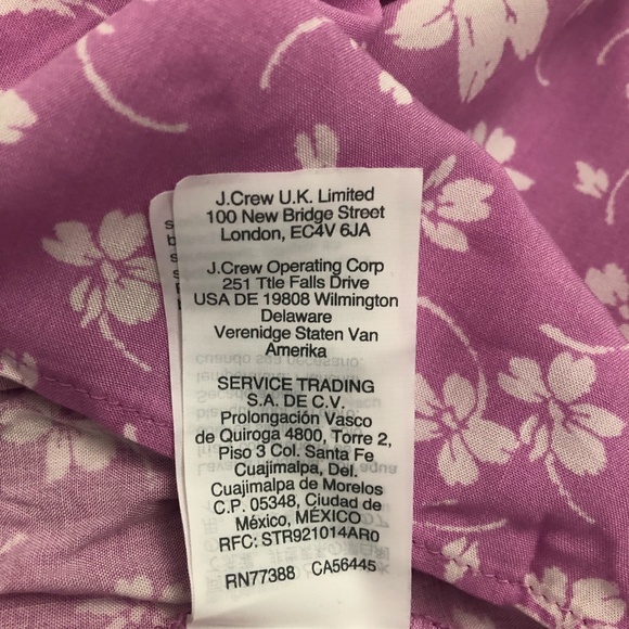 J. Crew Ruffle-front mini dress in soft rayon bubblegum floral Sz 12 J039-12 - Picture 8 of 9